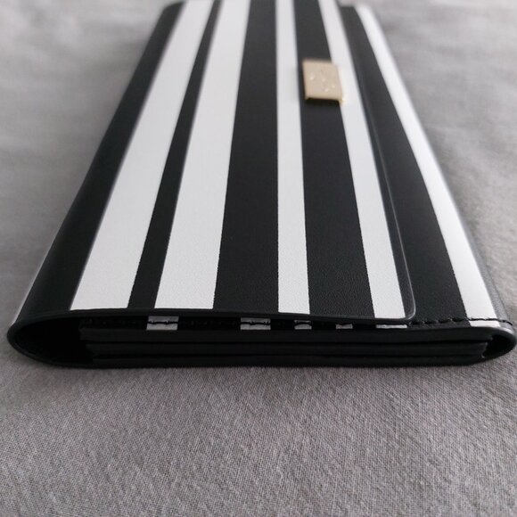 Kate Spade Black & White Striped Leather Wallet – Elegant, Authentic & Like New - Picture 10 of 10